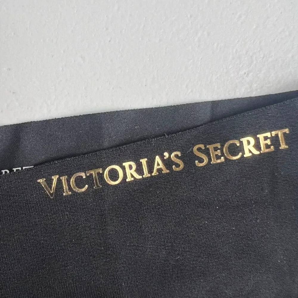 Victoria's Secret Women's No Show Bikini Panties Black Size M - New With Tags!